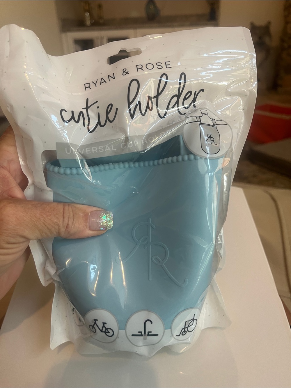 Cutie Holder Universal Cup Grip – Blue (New never opened)